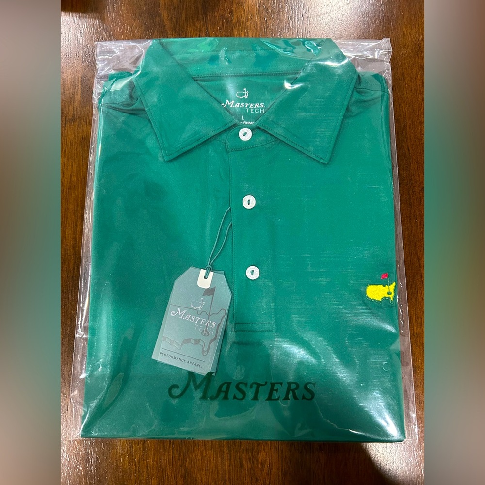 NEW 2025 Masters Tech Polo Green Large Augusta National Masters Golf Tournament